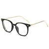 Ultra-Clear Anti-Blue Light Large Metal Eyeglass Frames for Men & Women - Slim, Fashionable Myopia Glasses