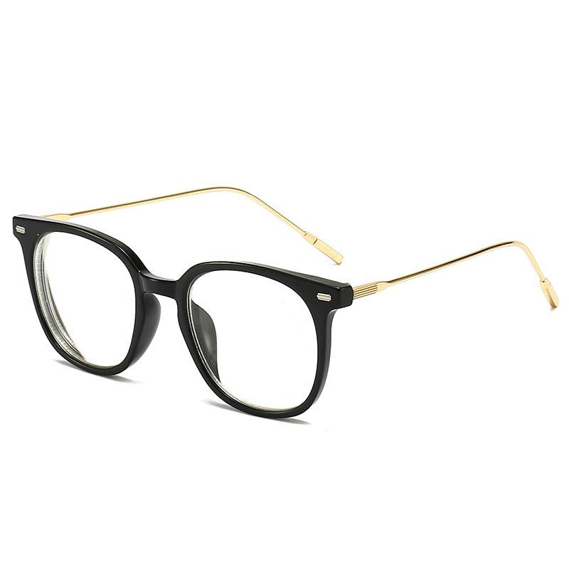 Ultra-Clear Anti-Blue Light Large Metal Eyeglass Frames for Men & Women - Slim, Fashionable Myopia Glasses