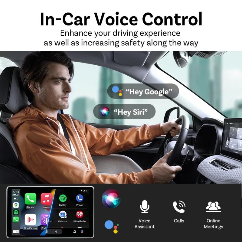 2-in-1 Mini Wireless CarPlay Adapter and Android Auto Wireless Adapter, Seamless Connection, Plug and Play
