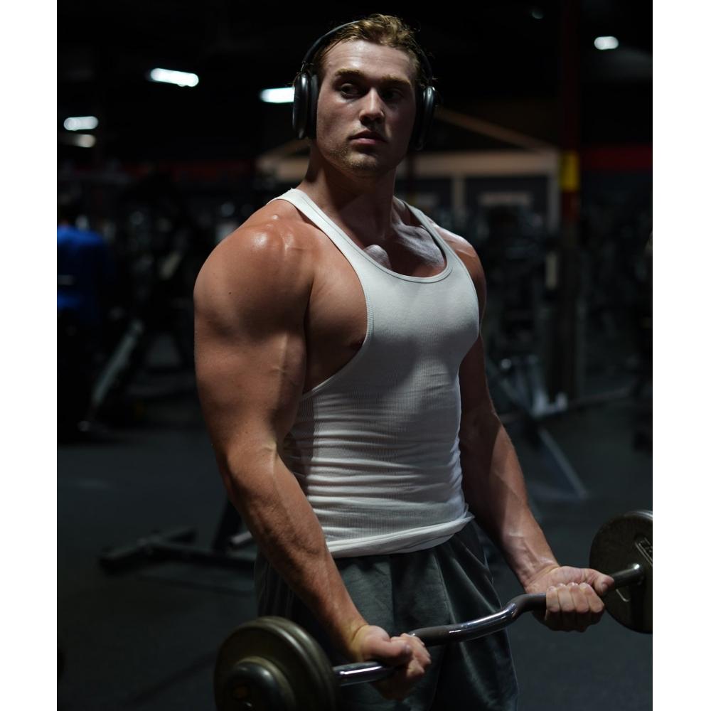 Gymshark Camiseta sin mangas acanalada, paquete de 3, color blanco, negro, gris piedra jaspeado, A5a2e Wcc7.