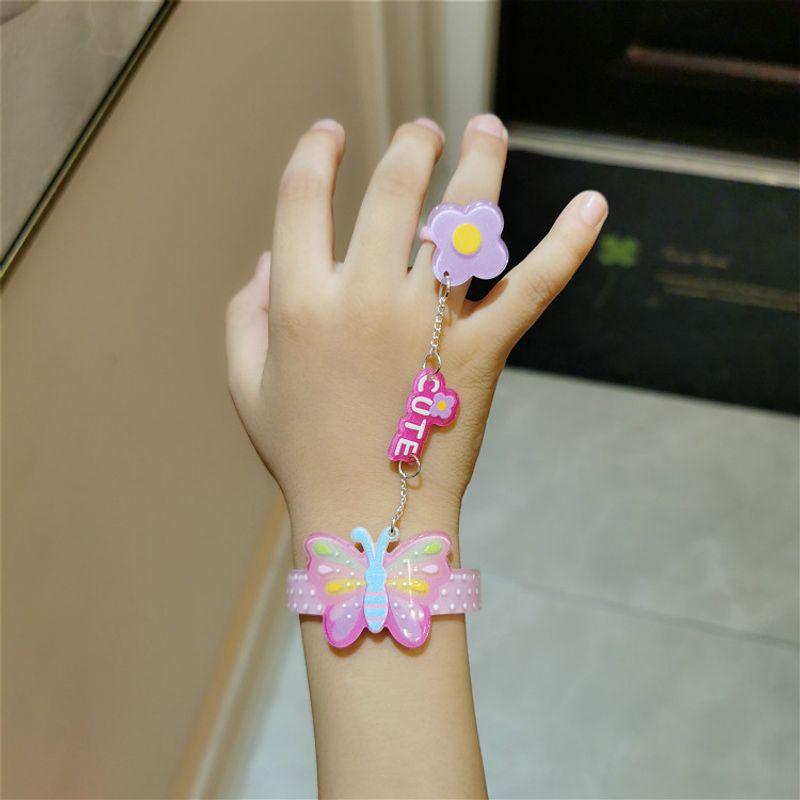 

Ювелирные изделия Мультяшный Браслет Кролик Женский Подарок на День защиты детей 4## Butterfly Pink Circle