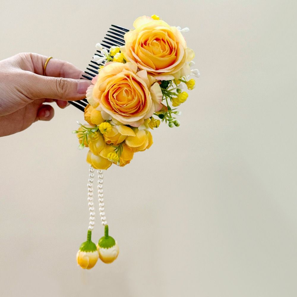 Tassel Thailand Flower Hairpin Sweet Wedding Bride Accessories Thai Hair Accessories  Female
