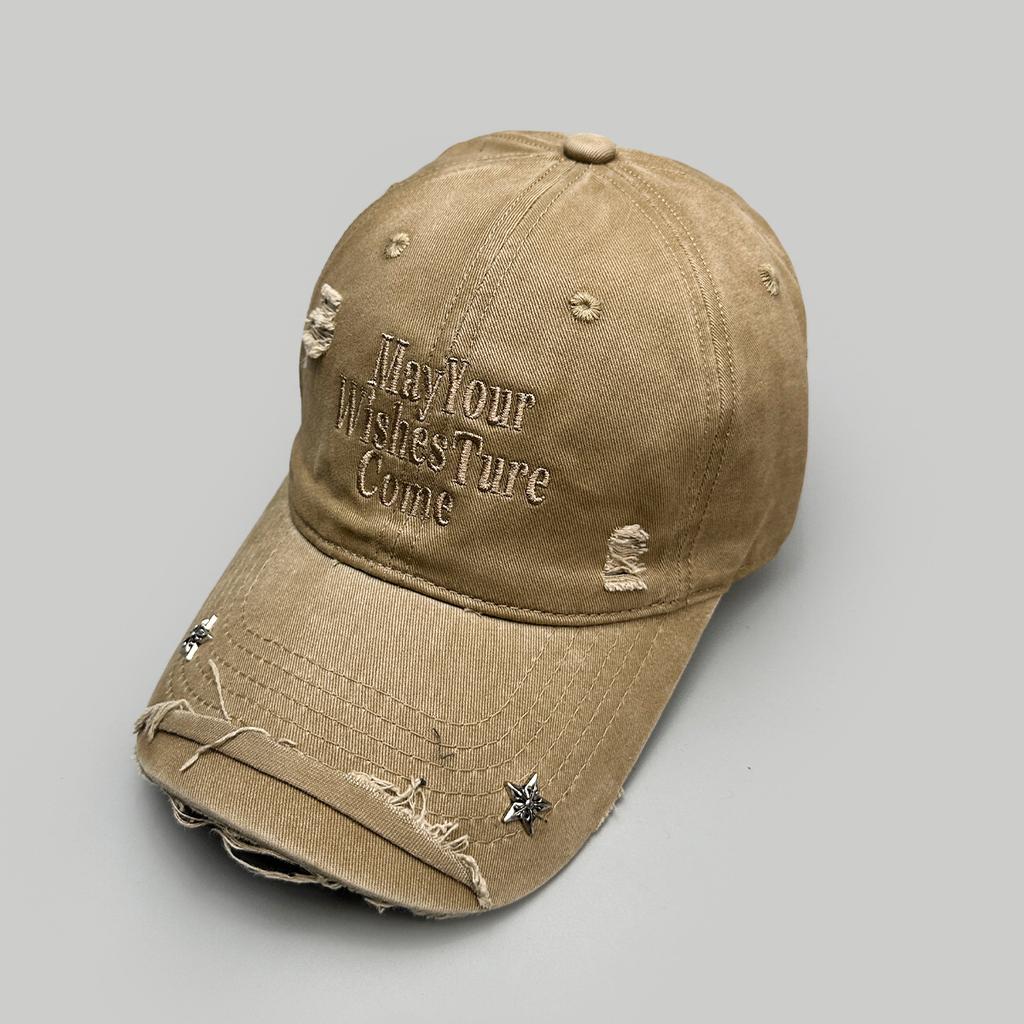 Spring And Autumn Cave Wind Star Rivet Embroidery Letter Baseball Cap Men'S And Women'S Shade Personality Street Cap