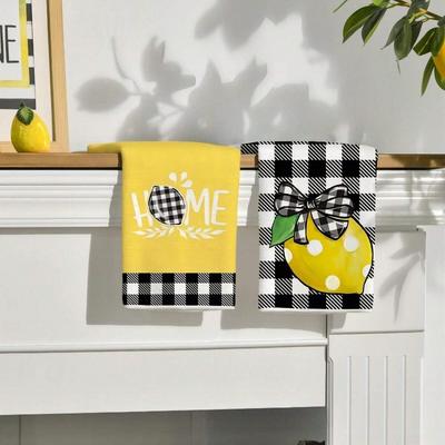 2PCS Kitchen Towels, Towel Sets, Super Absorbent Soft Cleaning Cloths, Kitchen Decoration,kitchen Essentials, Household Essentials, Cleaning Cloths