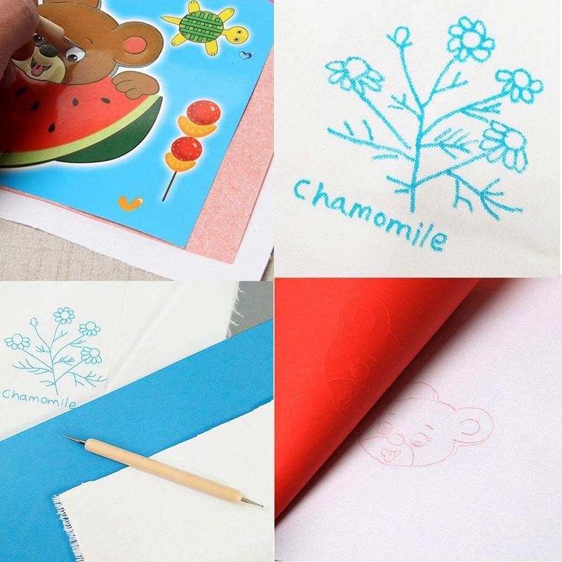 10Pcs Fabric Carbon Paper Water-soluble Handmade Cross Stitch Tool Supplies DIY Fabric Transfer Paper Embroidery Tool Sewing Acc