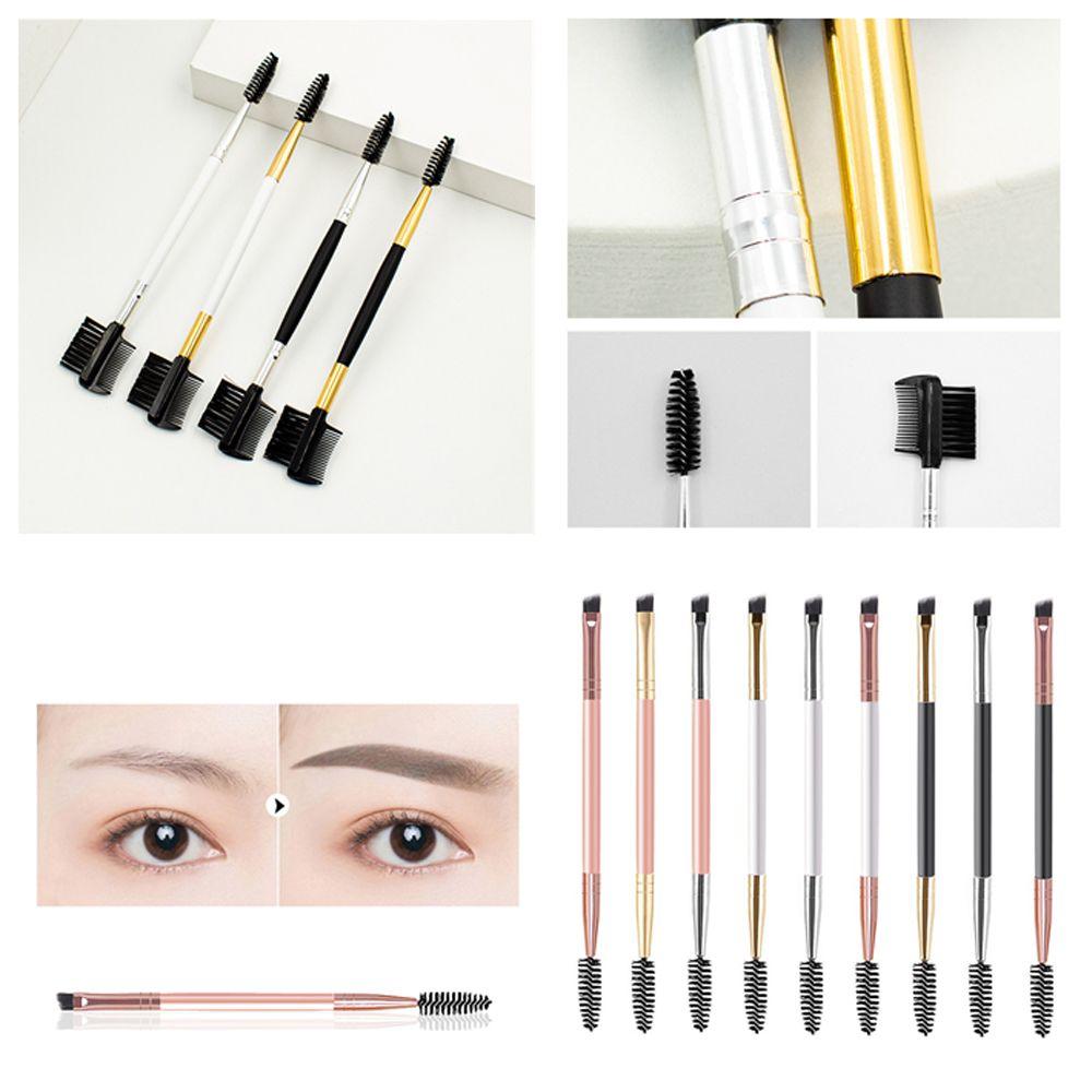 

Dual Purpose Double Head Portable Eyelash Curl Cosmetic Tools Eyebrow Comb Makeup Brush