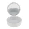 Compact Teeth Guard Holder Polypropylene Mouth Guard Case Ventilated Denture Storage Box with Small Mirror