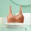 Traceless underwear women's small breasts gather and show large upper support jelly strip D soft support one-piece fixed cup bra