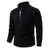 2025 Herbst Winter Herren Half-Zip Freizeitpullover Herren Einfarbig Stehkragen Pullover Männlich Strickpullover Herren Oberbekleidung