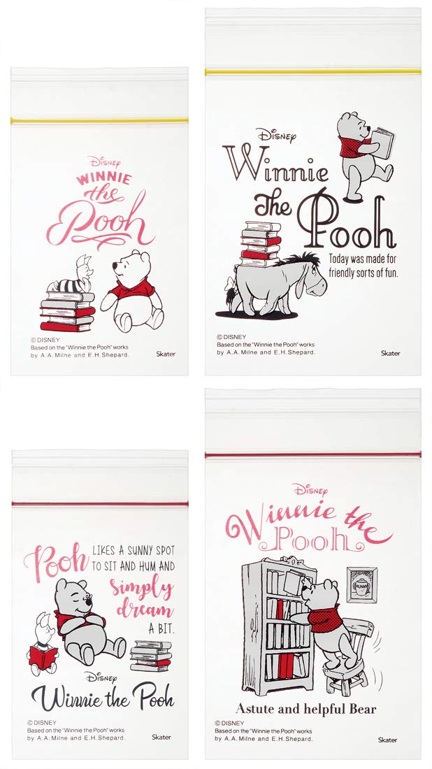 

Skater Winnie the Pooh Disney 20 Bags 10 Zip-Lock Bags, Design, (10 Small, Medium), CPF2S-A