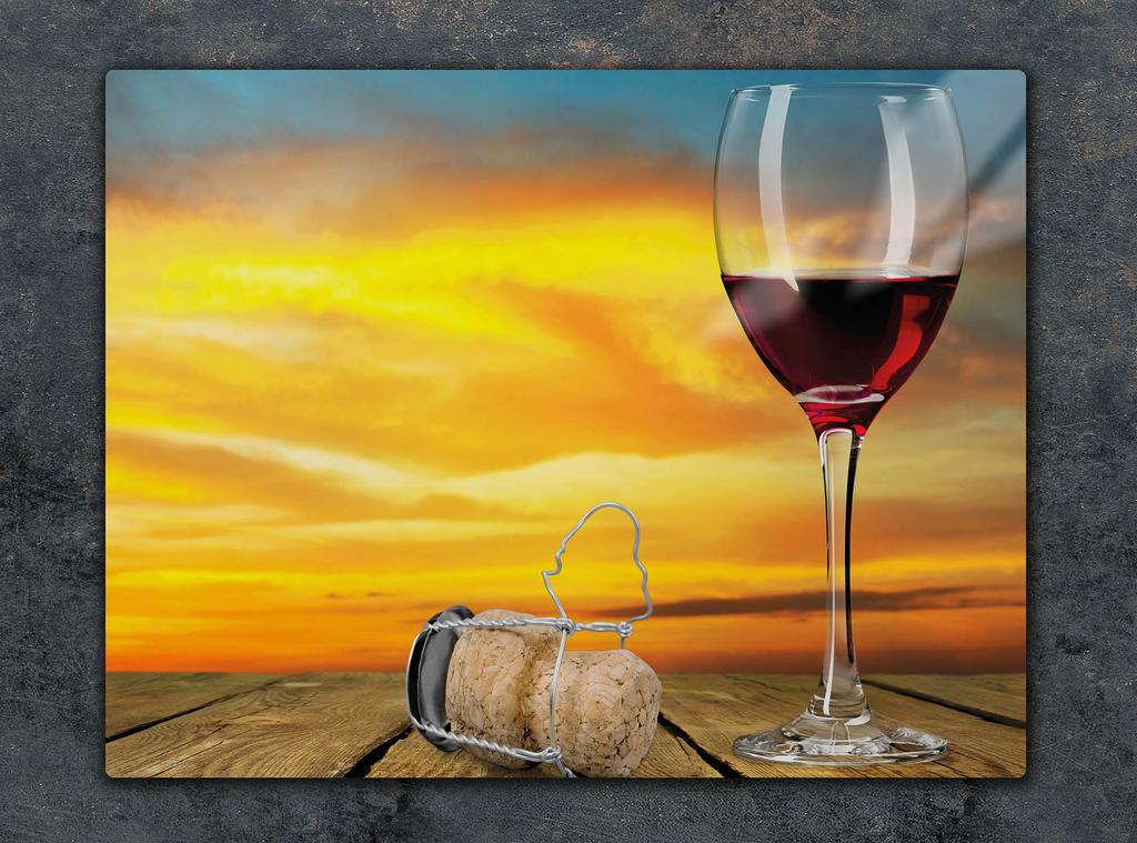 SZKLANA DESKA DO KROJENIA 52x40 WINO