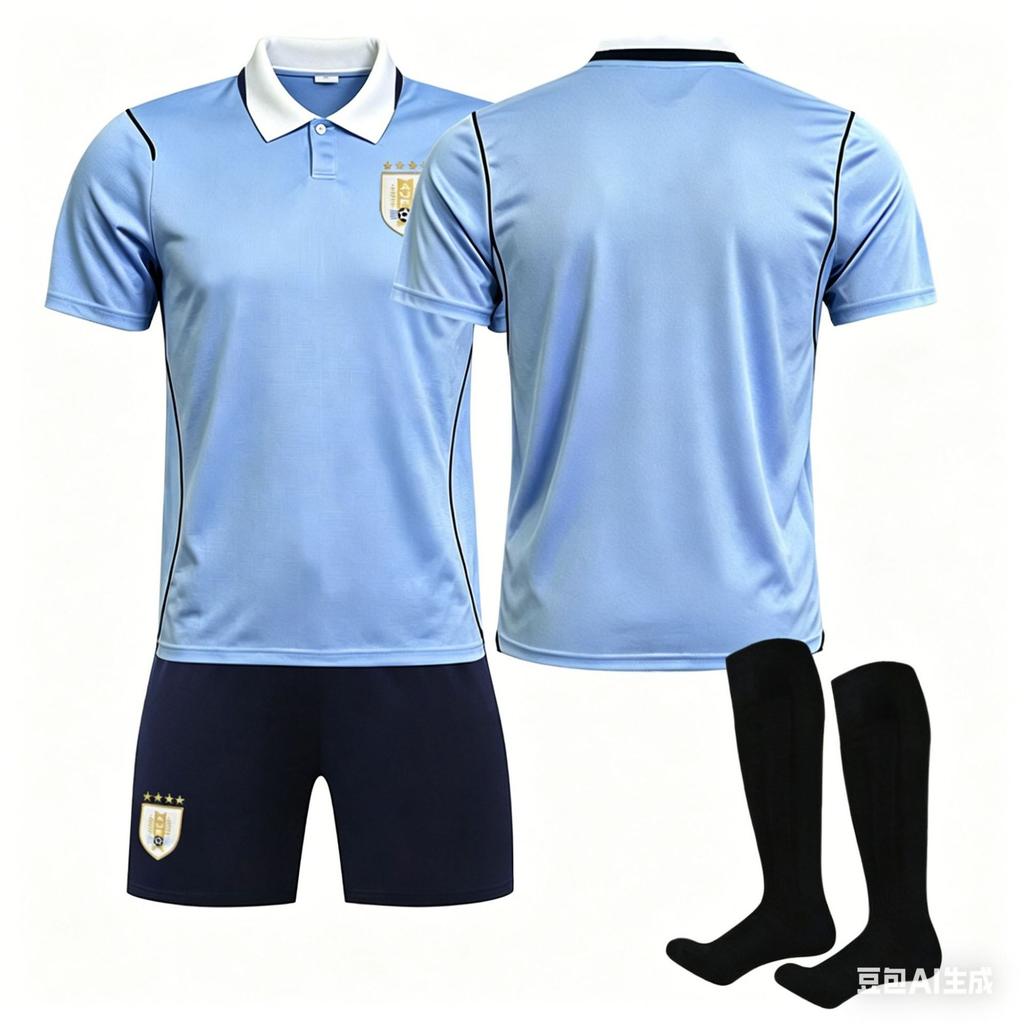 World Cup Uruguay Home Football Jersey Set No. 9, Jersey.