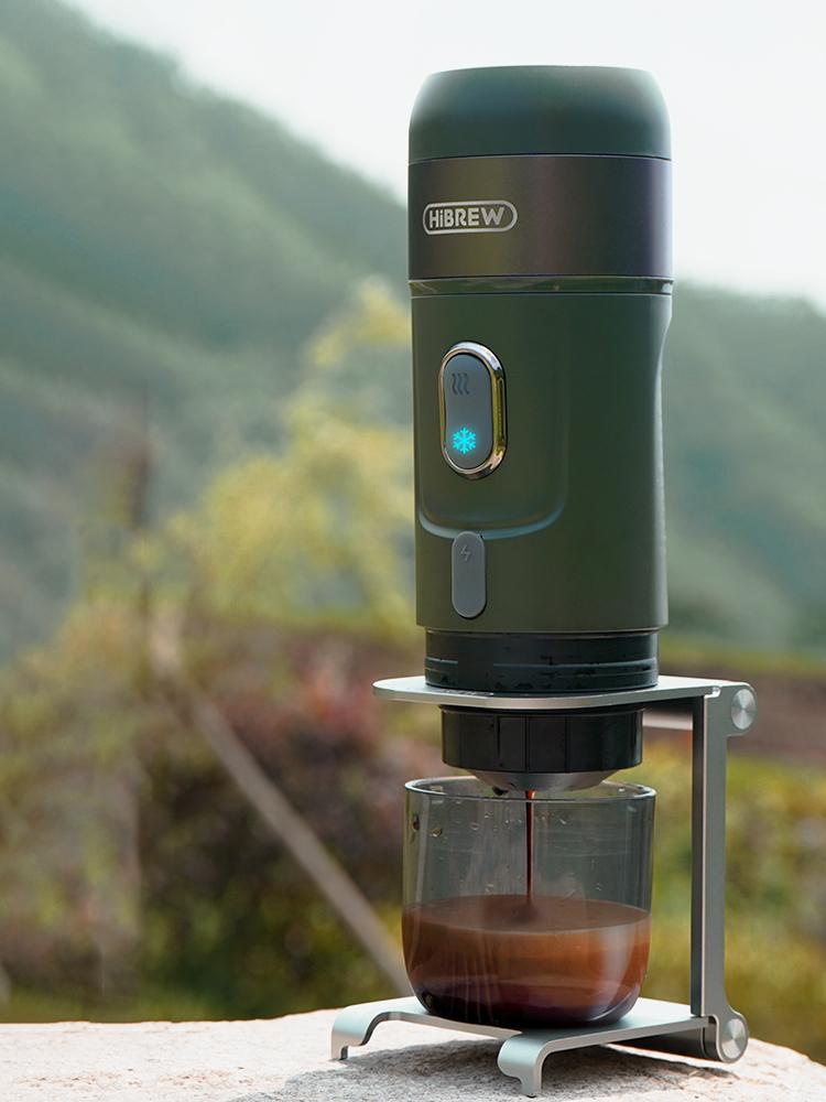 HiBREW H4B Wireless Portable 3 In 1 Espresso Coffee Maker - 15 Bar Pressure - 2200mAh Rechargeable Battery - 3 Cables Fpr Charging
