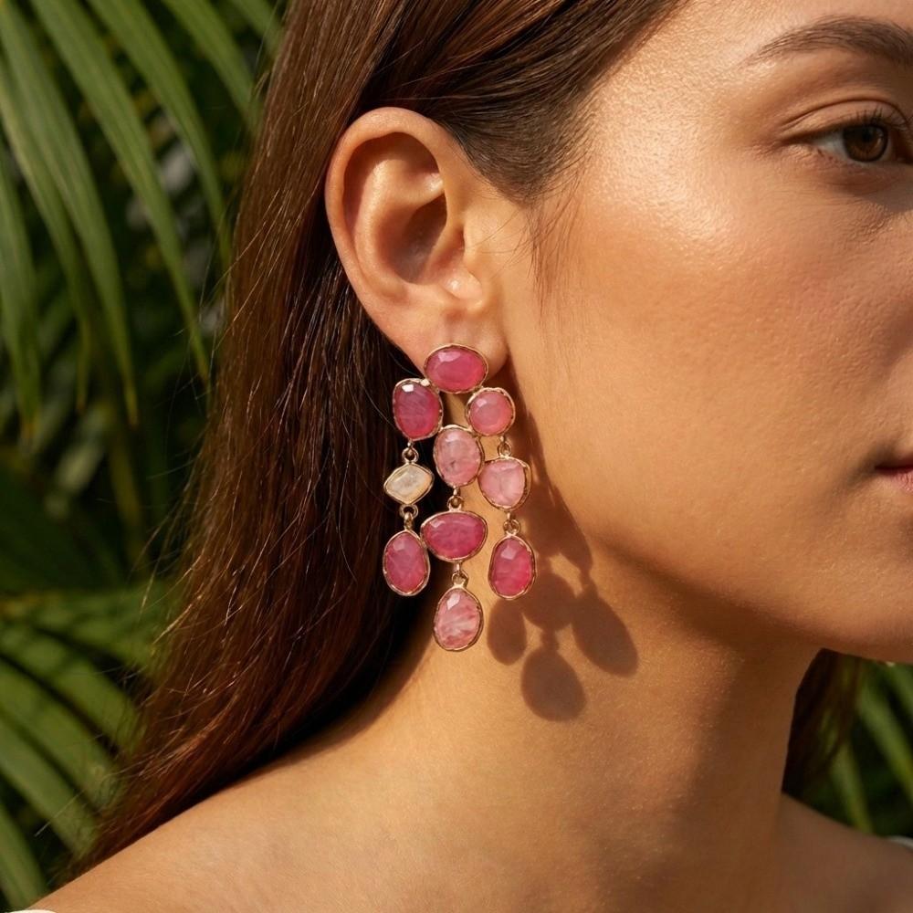 Multicolor Resin Stone Dangle Earrings Bohemian-style Women's Earring  Women