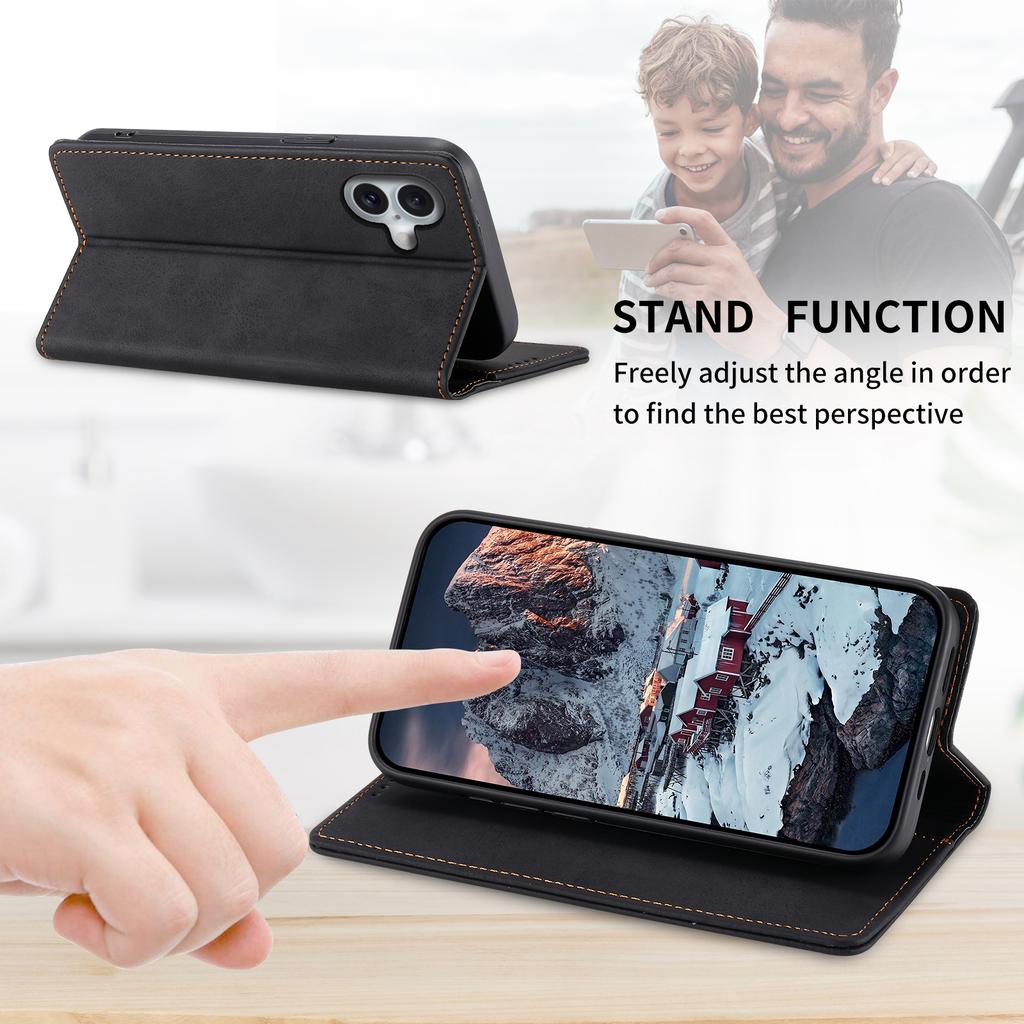 For iPhone 17 Wallet Case RFID Blocking PU Leather Phone Cover