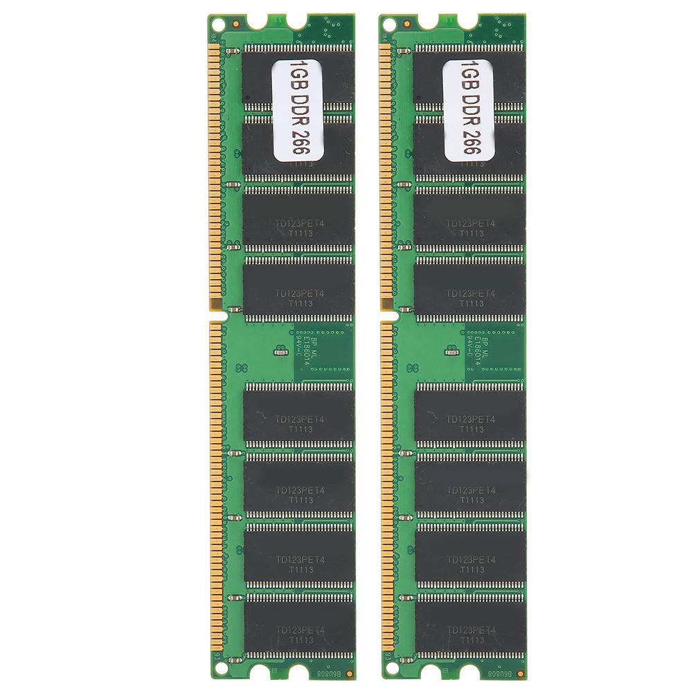 2 Pcs Módulo de Memória Computador Desktop Dupla Face 16 Grãos para AMD DDR 1GB 226 PC2100