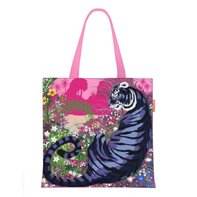 Printed Canvas Bag Women's Hand Bag Large Capacity Student Tutoring Shoulder Bag