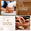 A60Z14 Pieces Pottery Trimming Tools Pottery Clay Foot Shaper Tools Texture Wooden Profile Rib Bundle Foot Shapermay