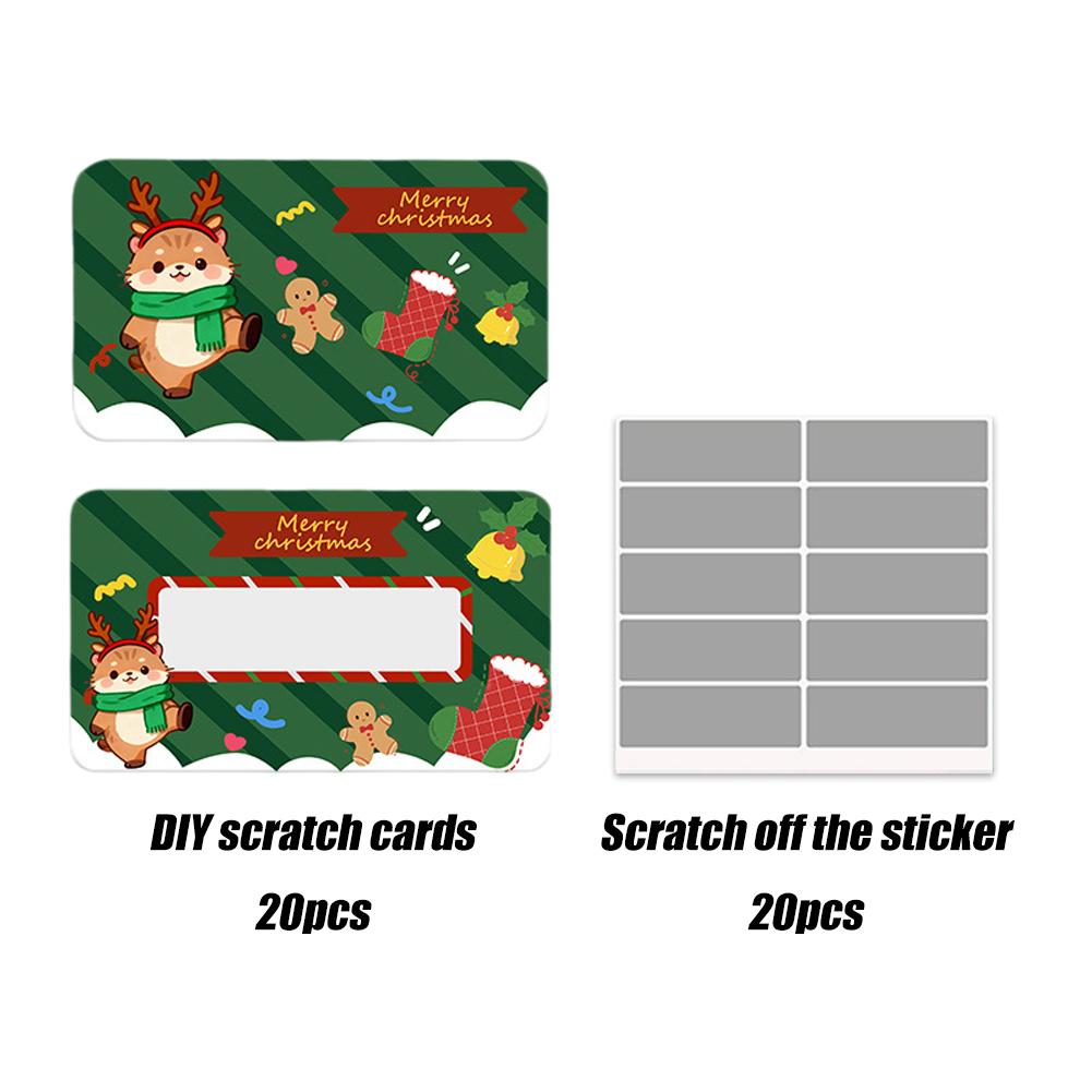 20/40/80 x Scratch CardsChristmas Scratch-off Cards for Kids Students Teachers Home Classroom School Positive Children s Cards