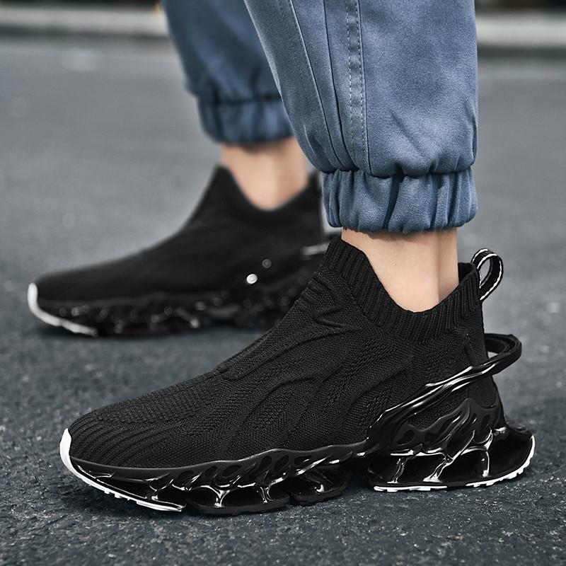 Men Casual Sport Shoes Light Sneakers White Outdoor Breathable Mesh Black Running Shoes Athletic Jogging Tennis Shoes