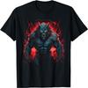 Gruseliges Werwolf-Vollmond-Halloween-Kostüm, Horror-Werwolf-T-Shirt(2)
