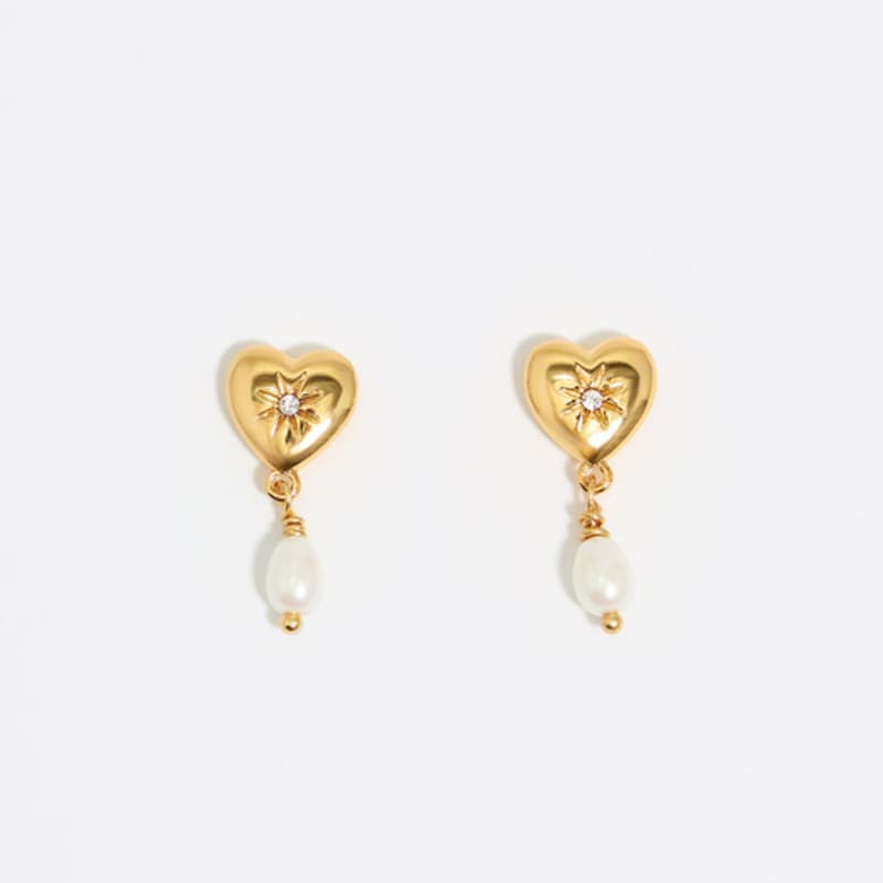 

BIMBA Y LOLA [25SS] BIMBA Y LOLA Heart Stone Earrings B255AIW025GOF Gold_FREE