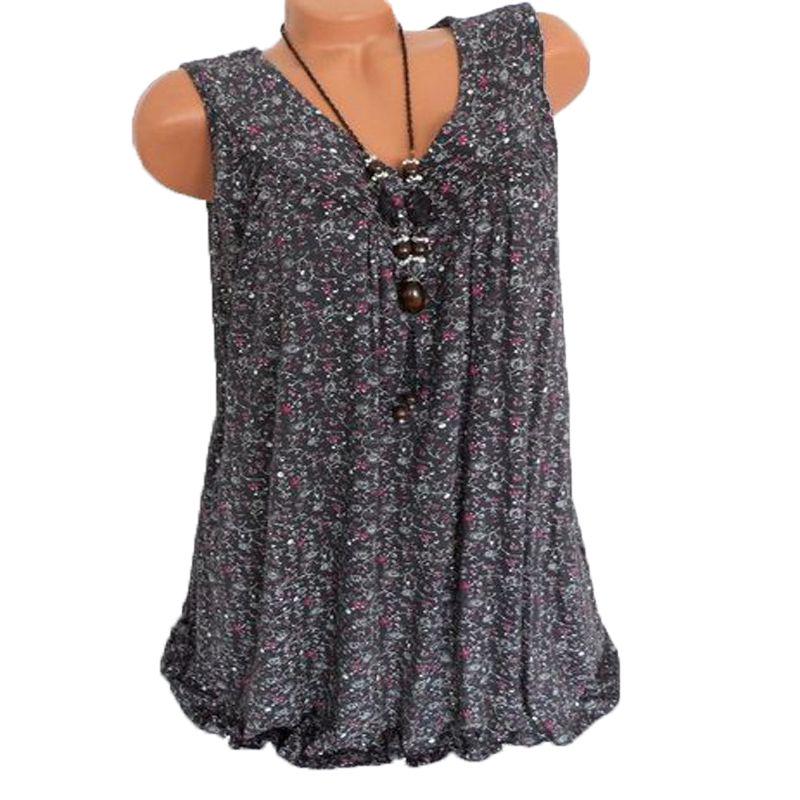 Women's Summer Loose Sleeveless Vest T Shirt Blouse With Elegant Boho Lace Design