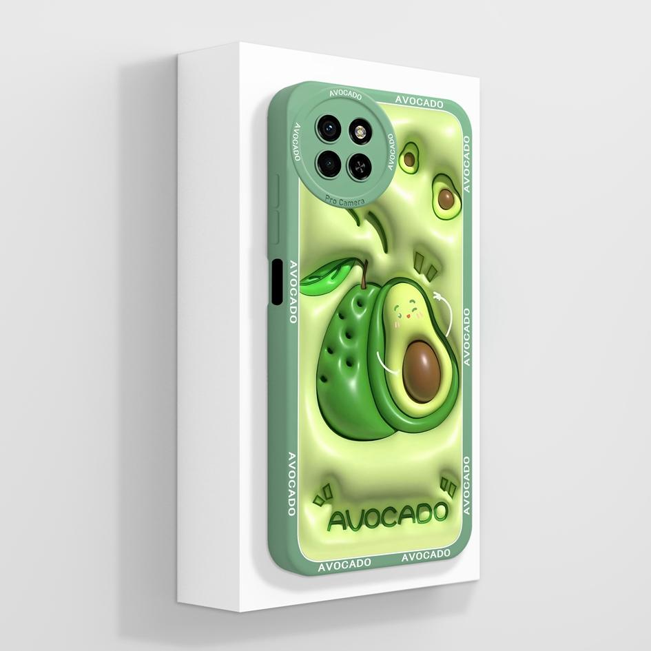Liquid Silicone Case For Itel S23 4G Back Cover Luxury Shockproof Avocado Daisy Camera Protection Matte Anti Drop Phone Bags For Itel S 23 Bumpers