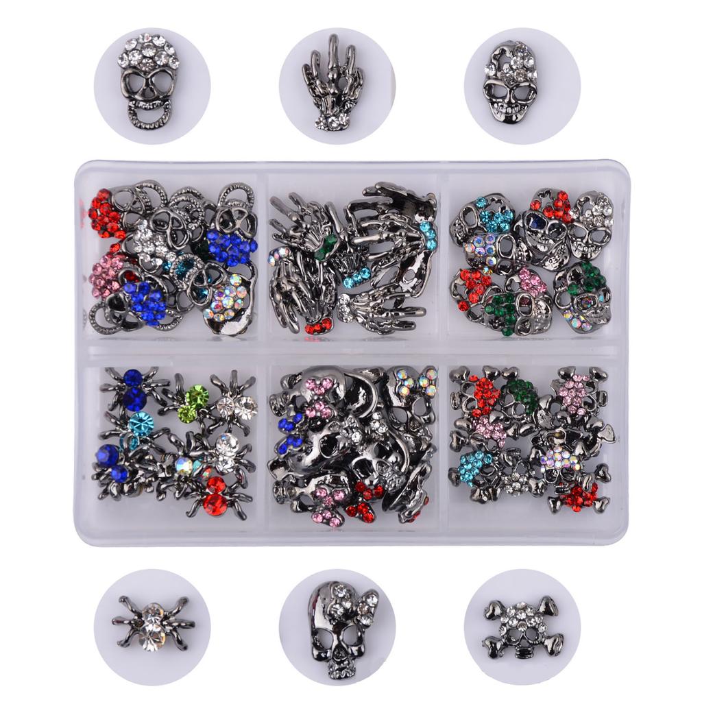 Halloween Nail Art Charms Vintage Skeleton Nail Art Charms DIY Nail Tips