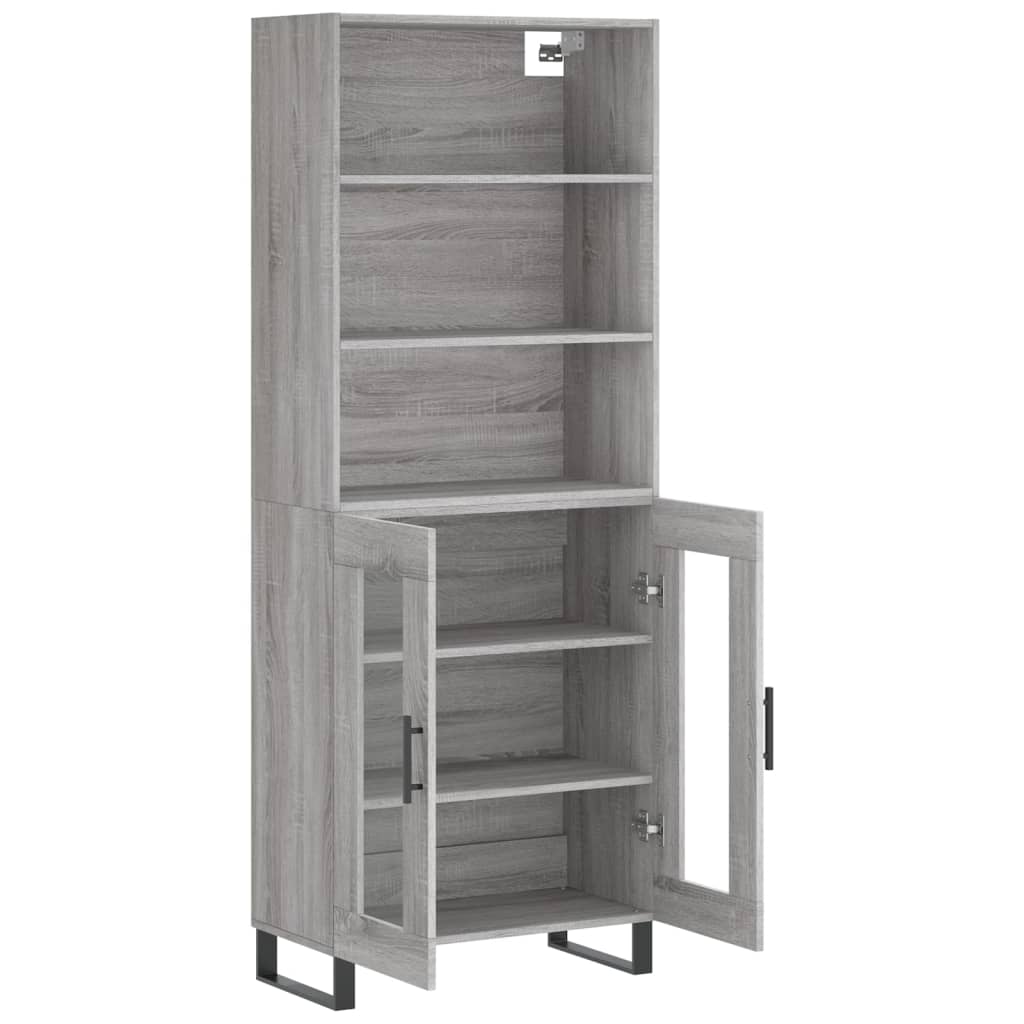 Highboard Gray Sonoma 69.5 x 34 x 180 cm Particleboard
