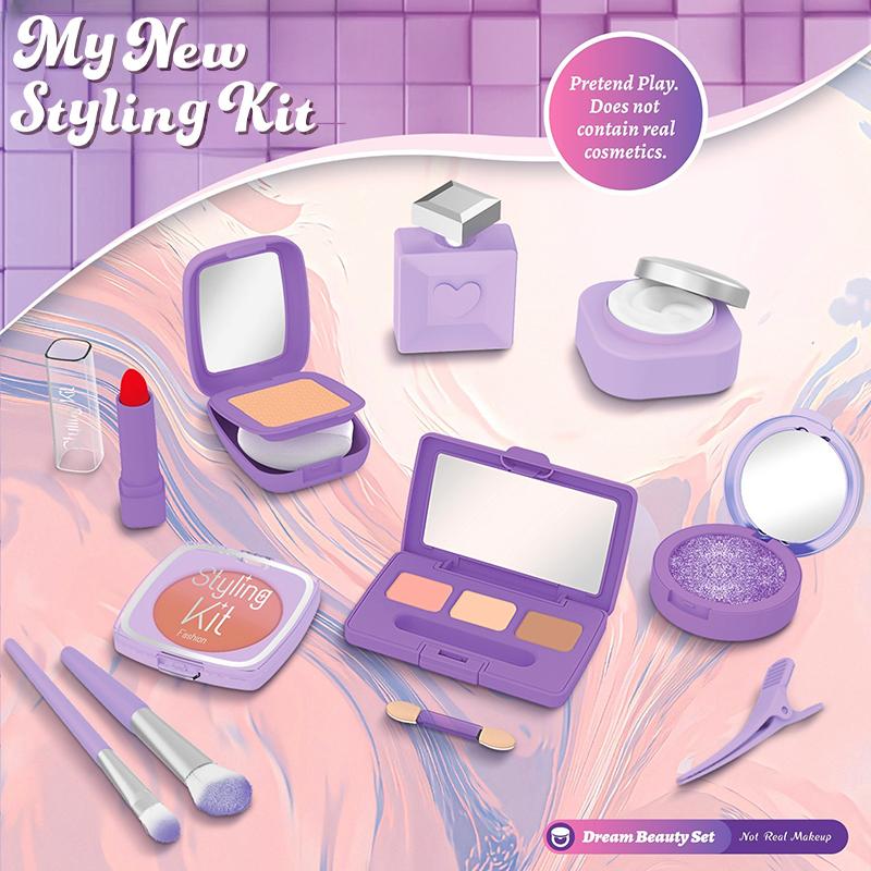 Kid Pretend Play Cosmetics Girl Toy Simulation Lipstick Eye Shadow Beauty & Fashion Makeup Toys Baby Dressing Make Up Game Gift