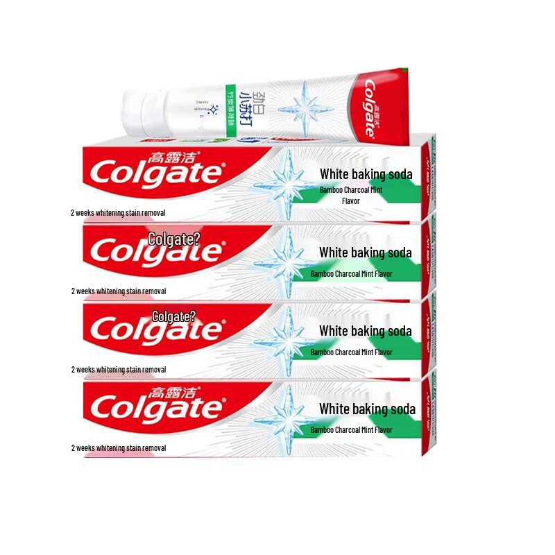 Colgate Power White Bamboo Charcoal Mint Toothpaste, 4 x 120g Pack