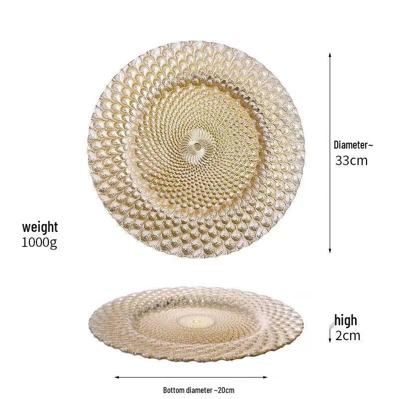 European Style Crystal Glass Fruit Plate