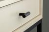 Furniture knob railing grooved metal black