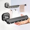 Suction Cup Balcony Folding Clothes Rack, Telescopic Drying, Indoor Drying Artifact, Hidden Clothes Rack, Bathroom Drying Pole