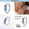 Double Rings Sun With Moon Enamel Zircon Silver Color Finger Rings For Women Girl Female Luxury Party Engagement Jewelry