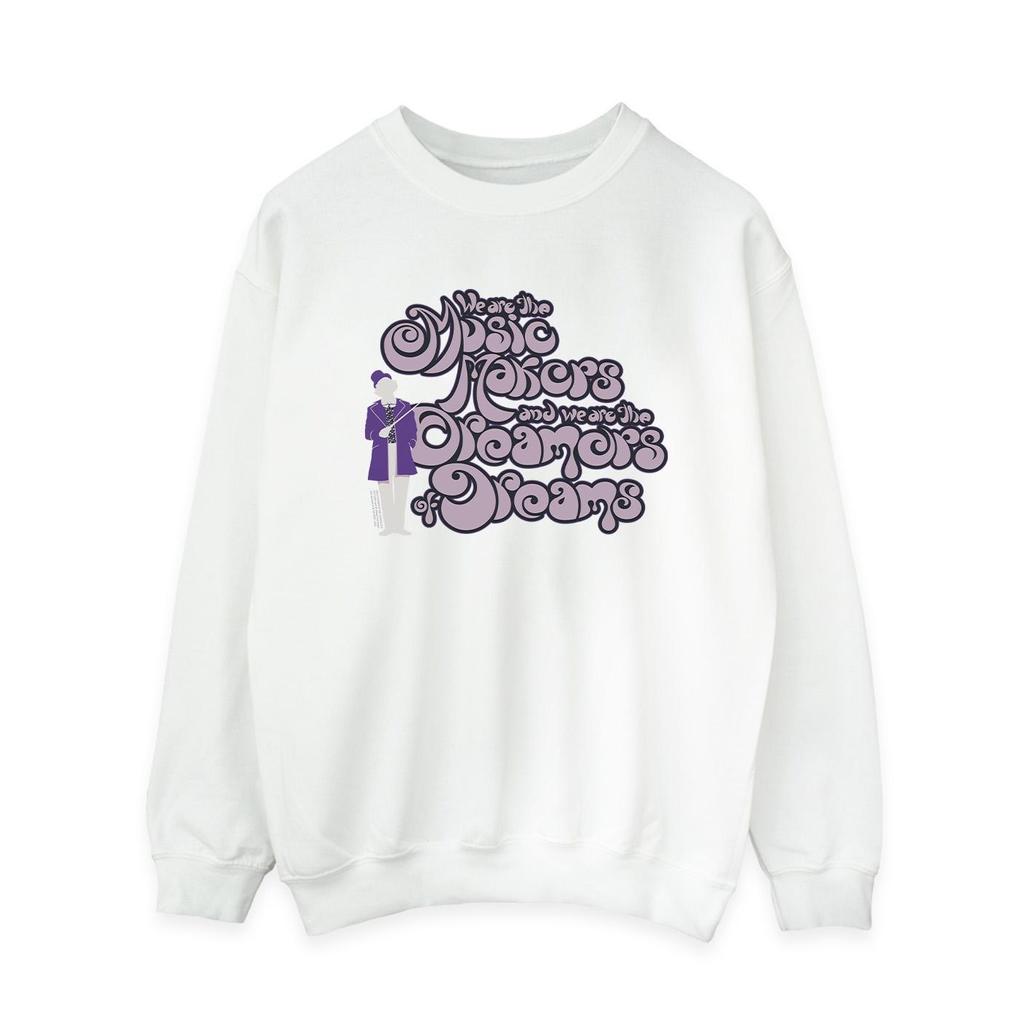 Willy Wonka Womens/Ladies Dreamers Text Sweatshirt