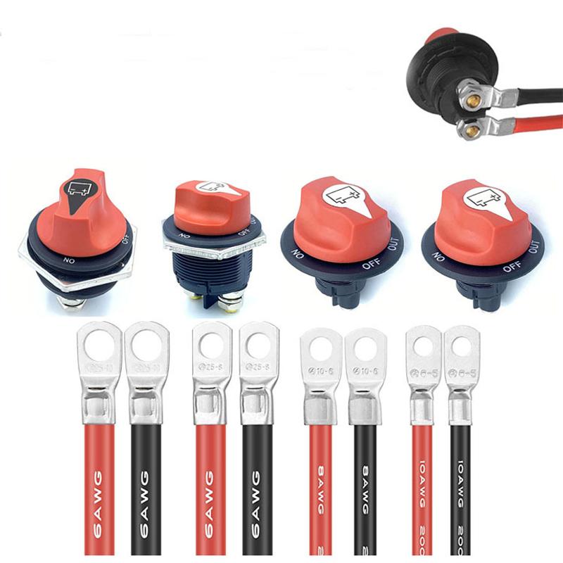 300A/200A/100A/50A Car Battery Switch Rotary Disconnect Power Cut Off Disconnecter Isolator For Auto Truck Motorcycle Boat RV