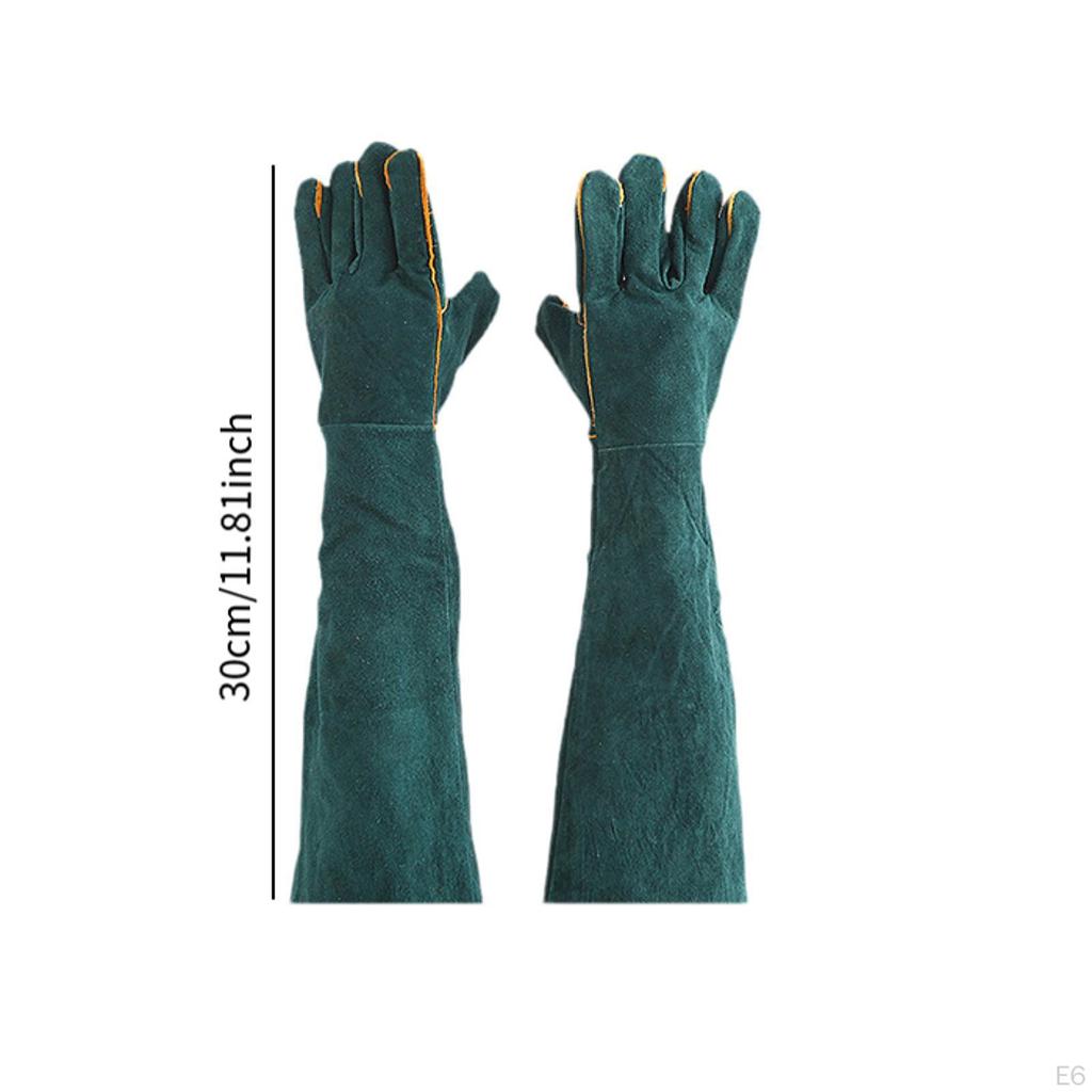 Hitzebeständige Schweißerhandschuhe, Handschutz, Langärmeliger Arbeitsabrieb Grill