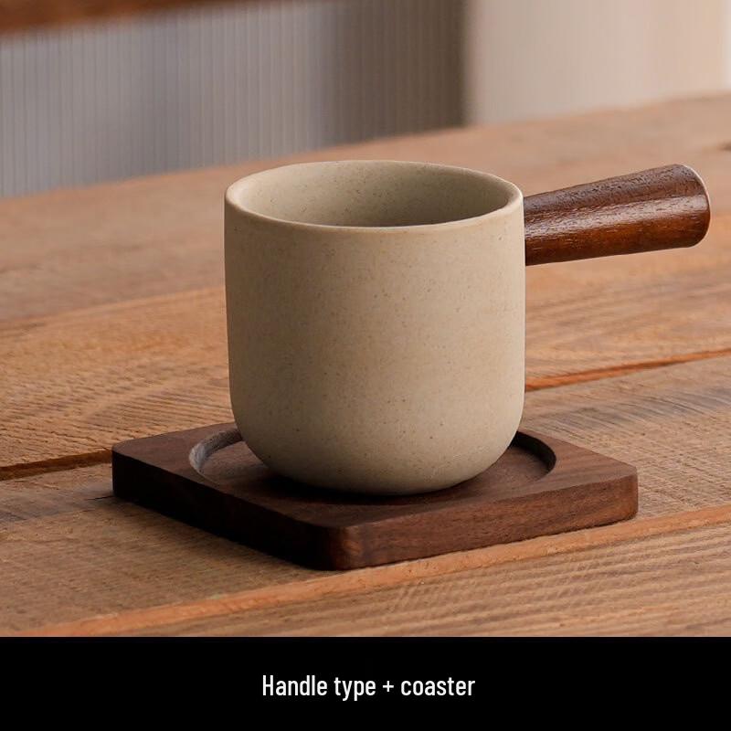 

Shangqi Rustic Ceramic Coffee Mug with Handle and Coaster