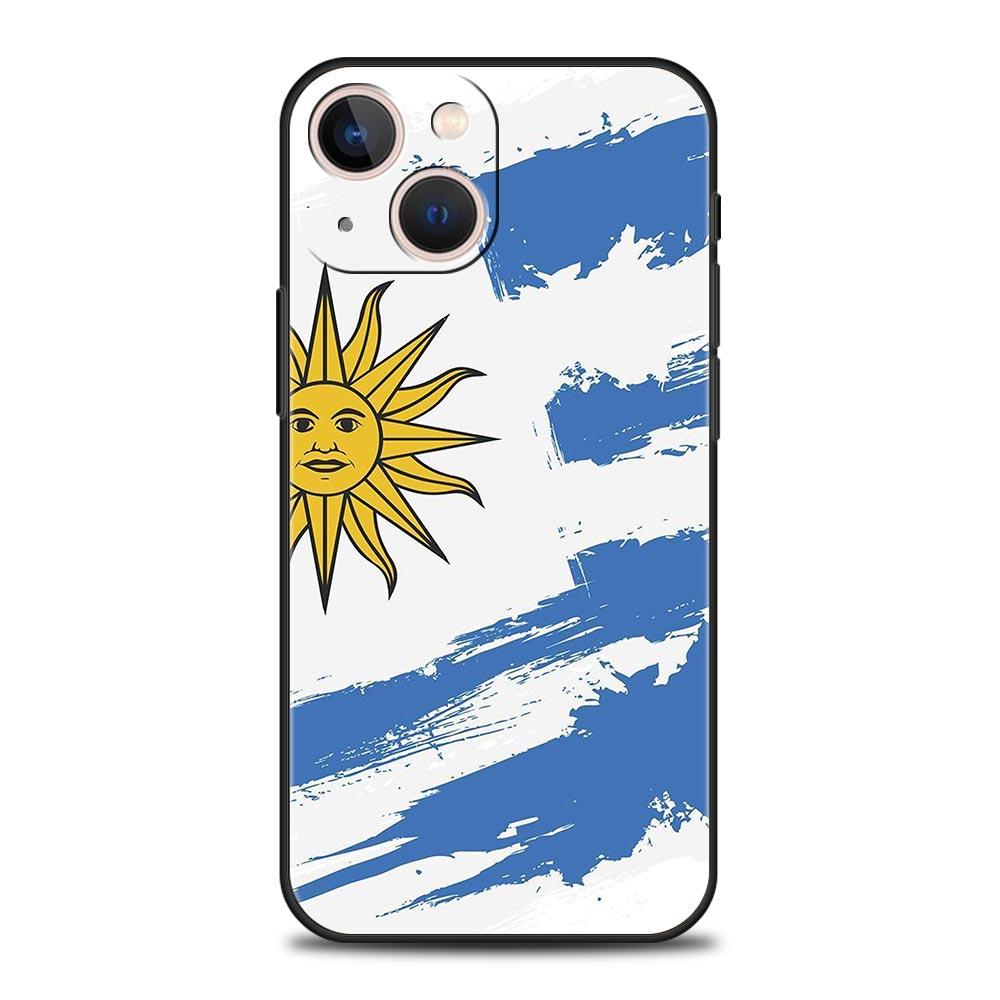Coque de téléphone de luxe pour iPhone 11 12 13 15 16 14 Pro Max X XR XS 7 8 Plus 2020 Noir Housse souple Funda Drapeau Argentine Football 10
