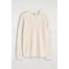 COS Men Cotton Crew Neck Sweater Off White