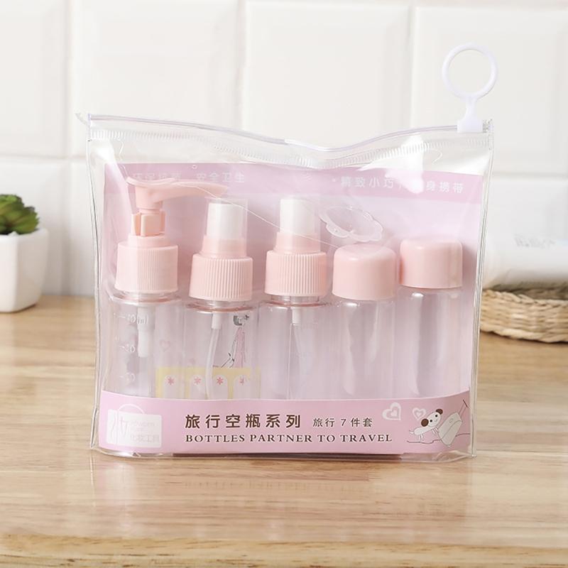 7/9 Pieces Multifunctional Cosmetic Bottles Leak Proof Travel Container Travel Bottles Set for Shampoo Lotion Cream