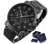 Tommy Hilfiger 1710383 Herrenuhr schwarzes Armband schwarzes Zifferblatt 44mm + Box