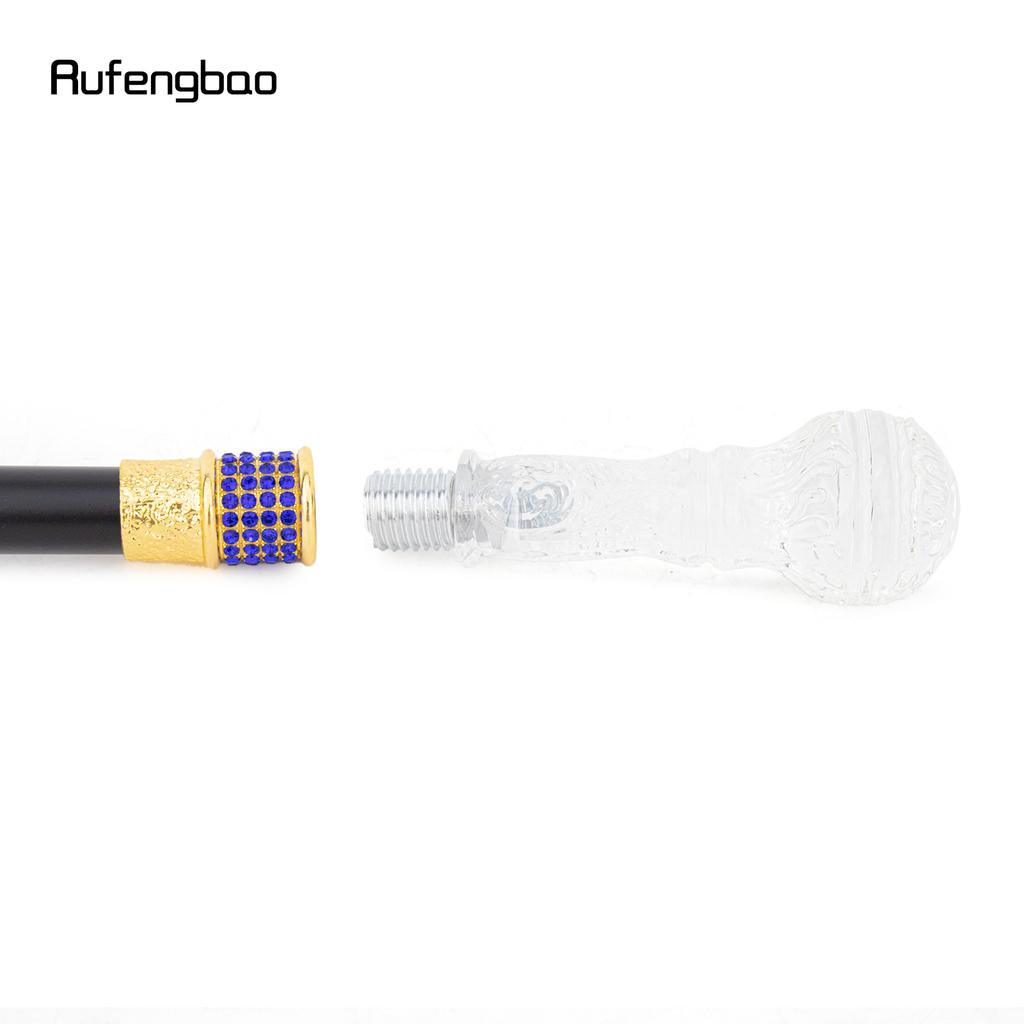 Transparent Ball Glass Golden Purple Alloy Fairy Wands for Girls Princess Walking Stick Wand Cosplay Wedding Birthday Party 94cm