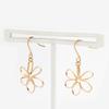 ESTELLE [Official] Women's Hook Earrings in 10K Yellow Gold with Flower Motif (Product Code: 0202-3505-0019-0000)