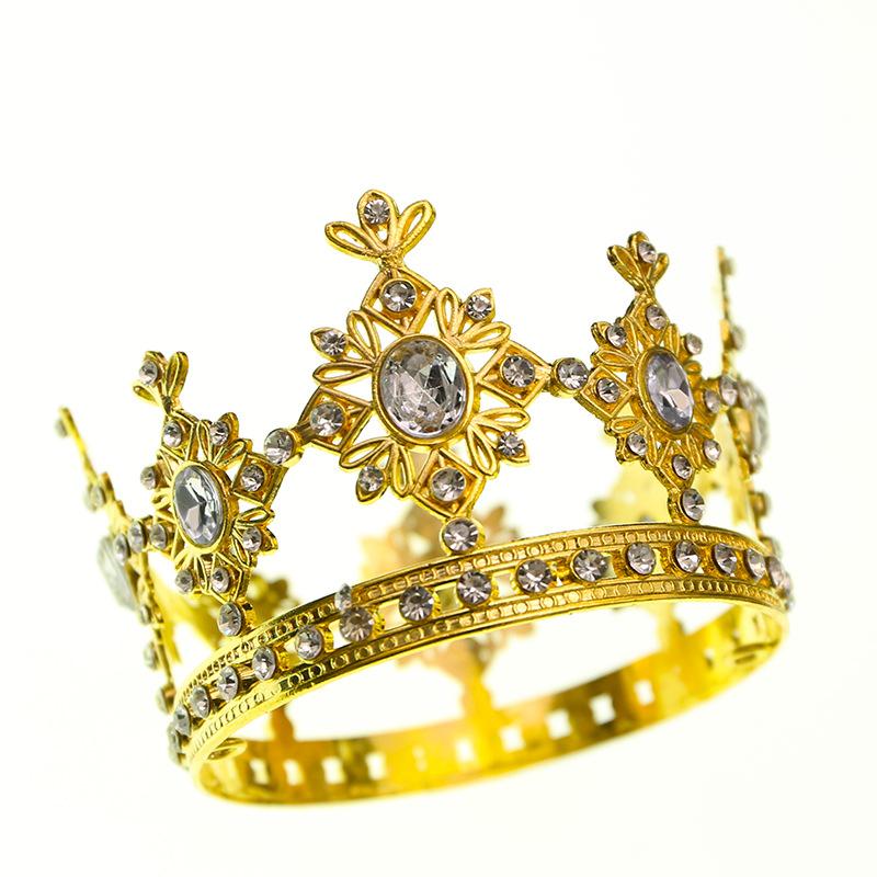 Krone Tiara Prinzessin Kinder kleine Mädchen Krone Kristall Leistung Haarschmuck Geburtstagsgeschenk runde Krone Laufsteg Zubehör