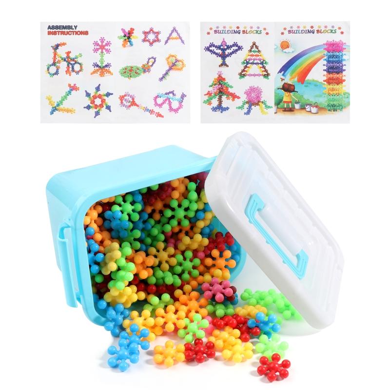 200Pcs Snow Building Blocks DIY STEM Toy Learning Building Set for Children 5 6 7 Interactive Learning Toy Kids Gift 1