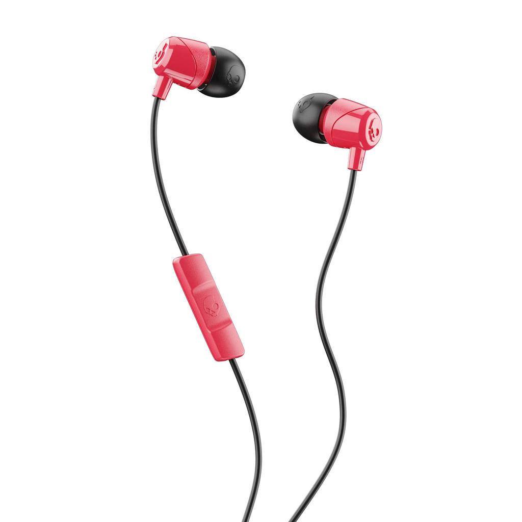 Skullcandy Official Store Jib Wired In-Ear Headphones with Microphone for Calls and Music Selection, Includes Original Sticker (RED)