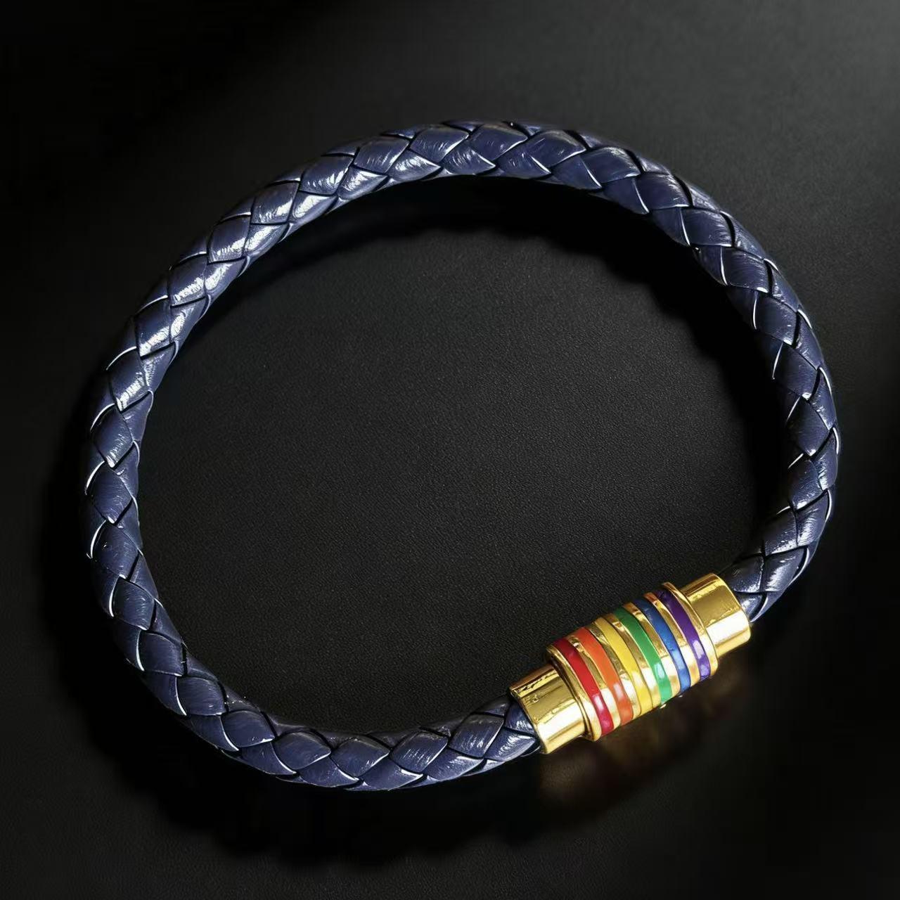

Retro Handmade Woven Leather Bracelet - Unisex Wristband in Black, Brown, Camel - Trendy Jewelry